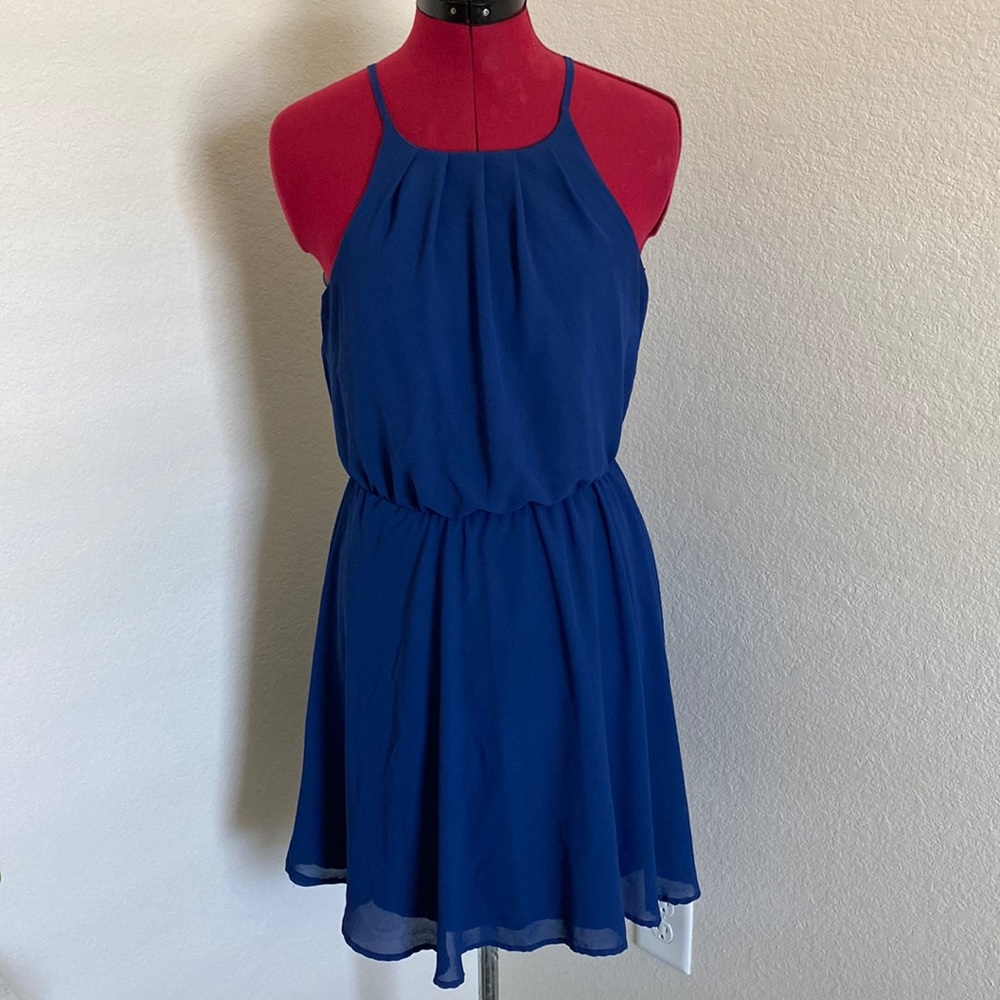 Navy Francesca Spaghetti Strap Dress